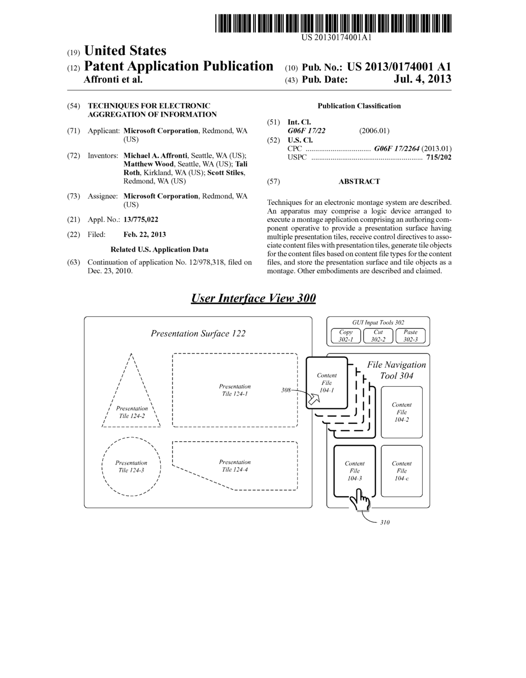 TECHNIQUES FOR ELECTRONIC AGGREGATION OF INFORMATION - diagram, schematic, and image 01