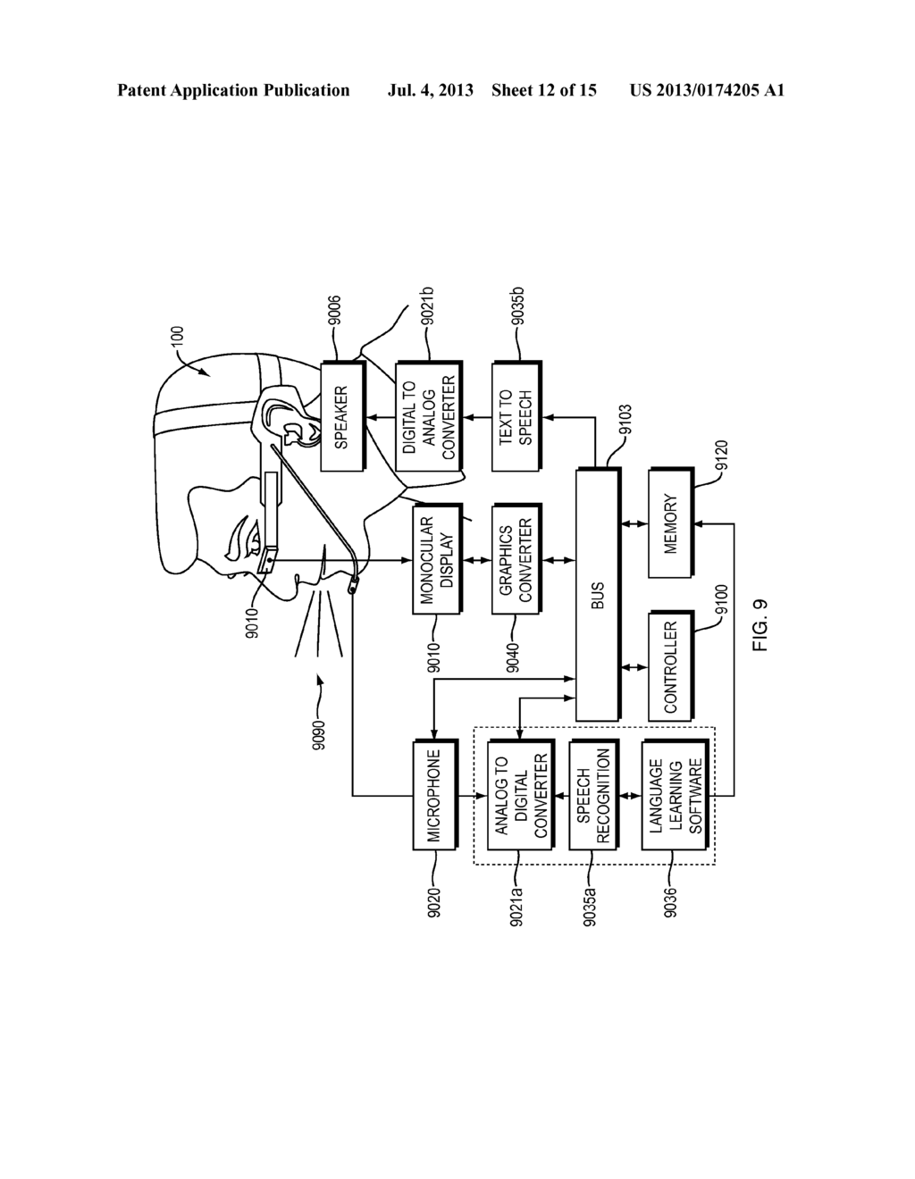 Wireless Hands-Free Computing Head Mounted Video Eyewear for Local/Remote     Diagnosis and Repair - diagram, schematic, and image 13