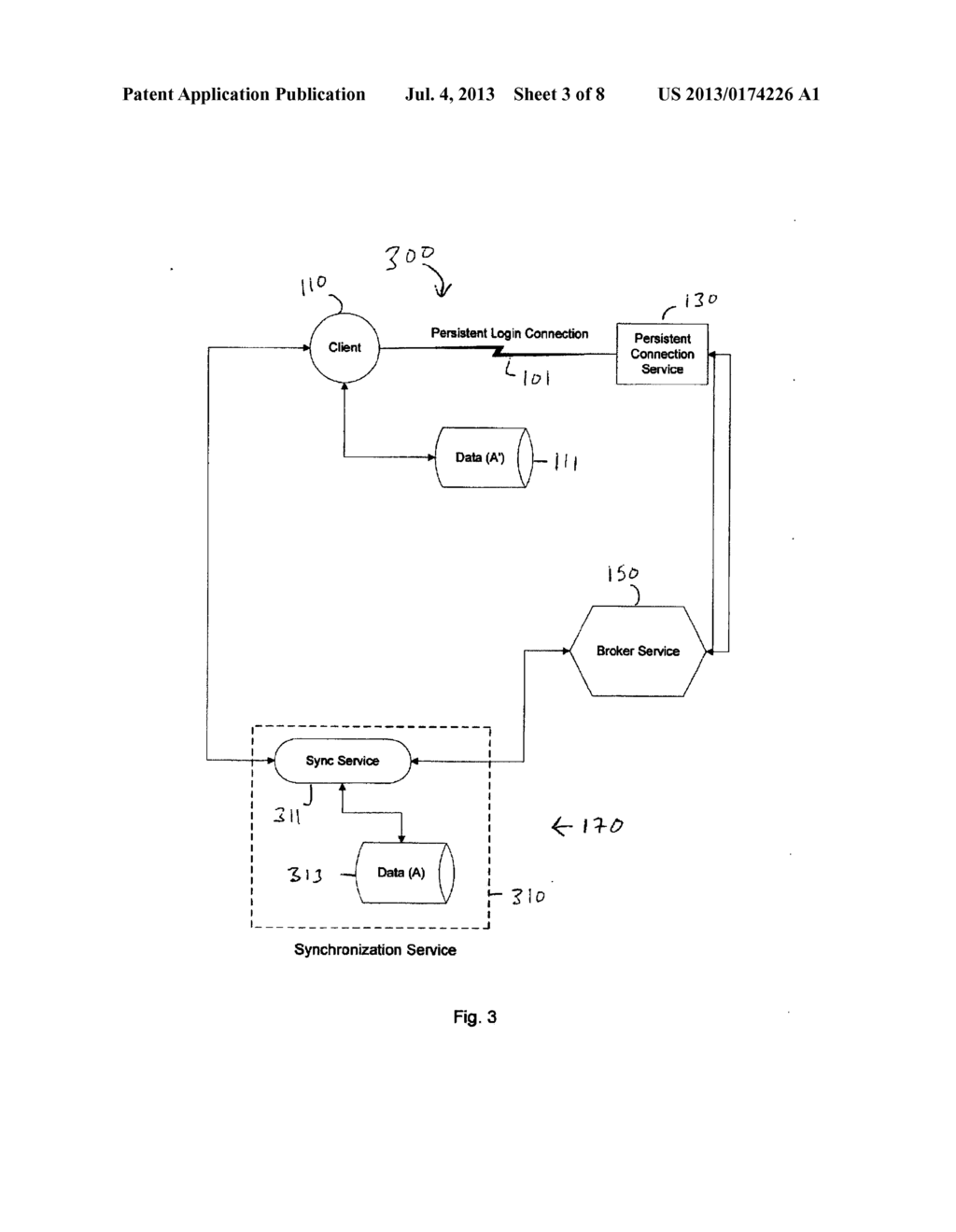 LEVERAGING A PERSISTENT CONNECTION TO ACCESS A SECURED SERVICE - diagram, schematic, and image 04