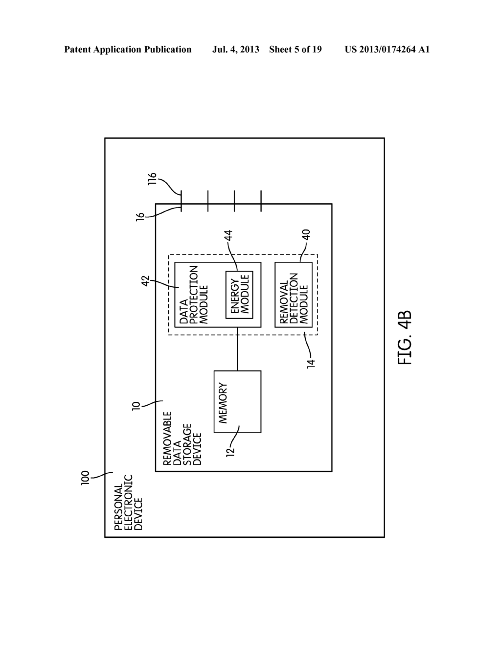 SYSTEM AND METHOD FOR PROTECTING DATA STORED ON A REMOVABLE DATA STORAGE     DEVICE - diagram, schematic, and image 06