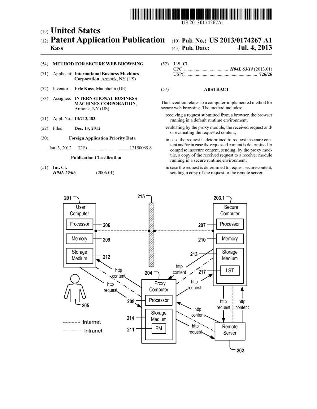 Method for Secure Web Browsing - diagram, schematic, and image 01