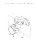 HINGED LID FOR BATTERY COMPARTMENT IN A MANUALLY ROTATABLE ADJUSTMENT KNOB diagram and image