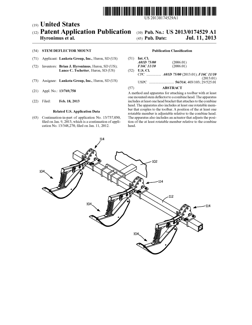 Stem Deflector Mount - diagram, schematic, and image 01