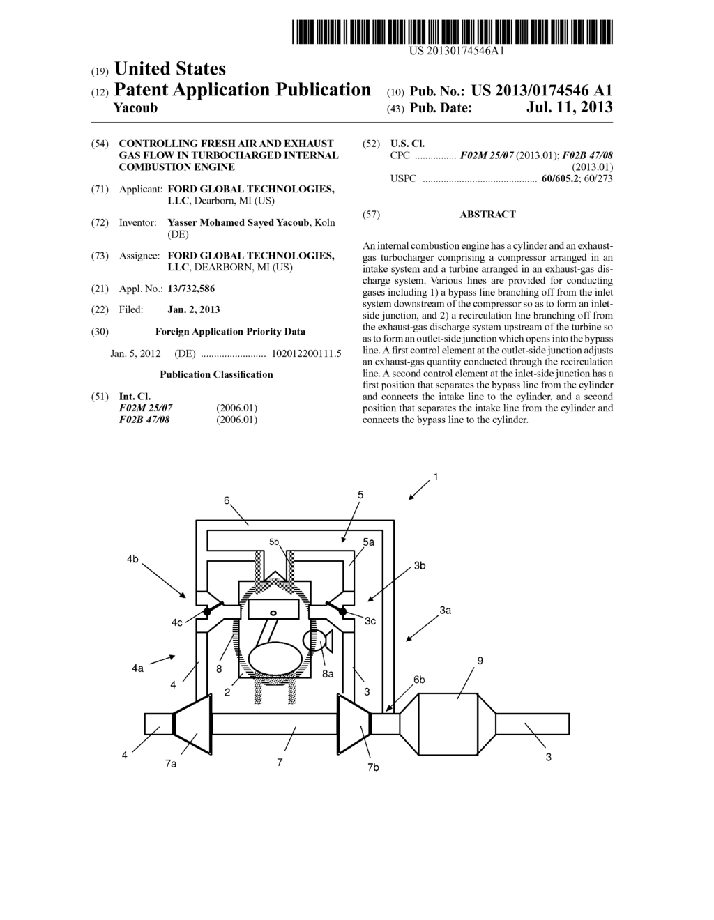 Controlling Fresh Air and Exhaust Gas Flow in Turbocharged Internal     Combustion Engine - diagram, schematic, and image 01