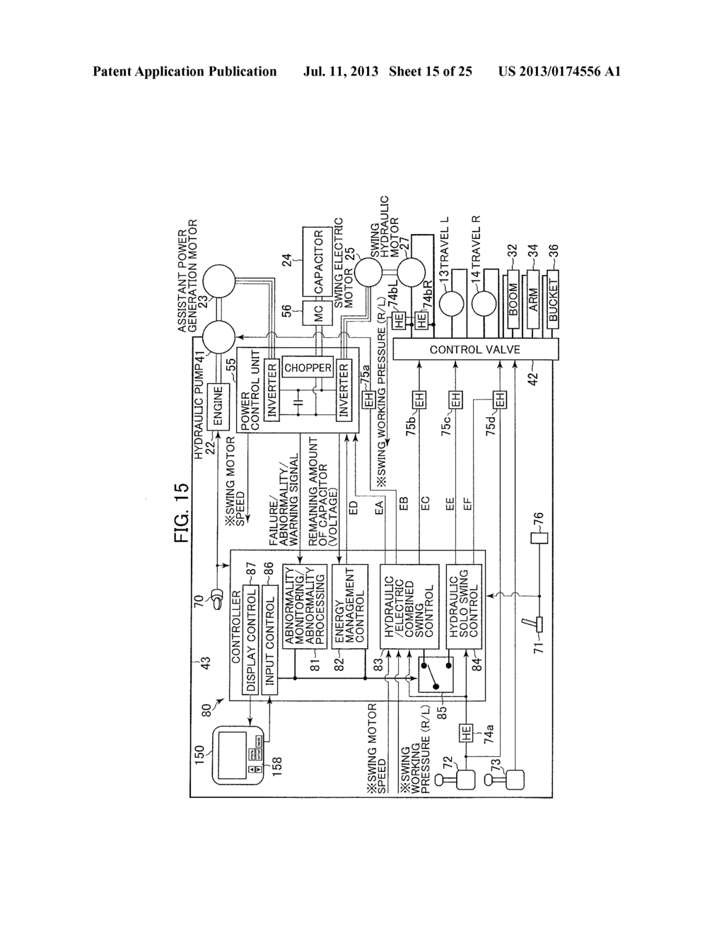 HYBRID CONSTRUCTION MACHINE - diagram, schematic, and image 16