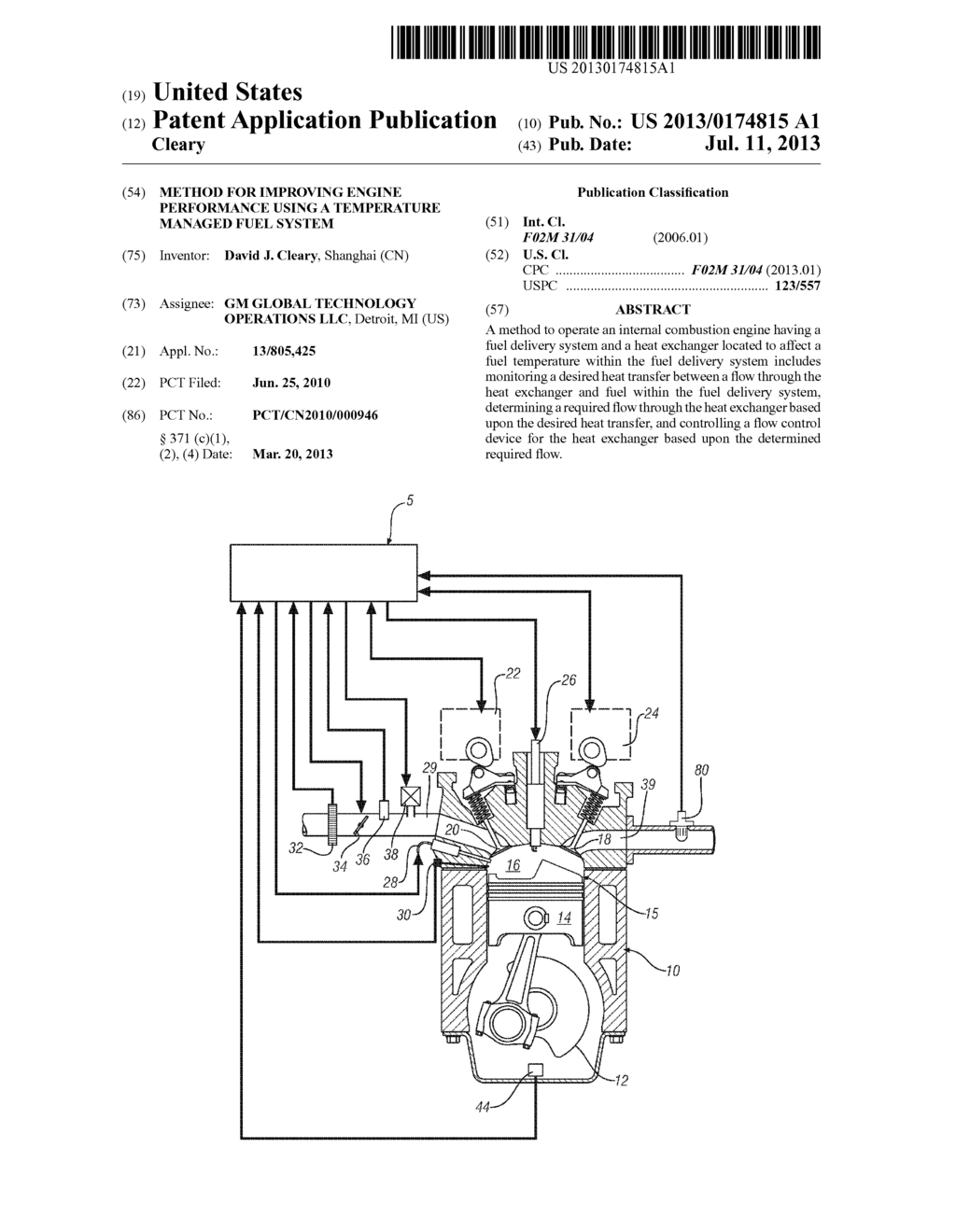 METHOD FOR IMPROVING ENGINE PERFORMANCE USING A TEMPERATURE MANAGED FUEL     SYSTEM - diagram, schematic, and image 01