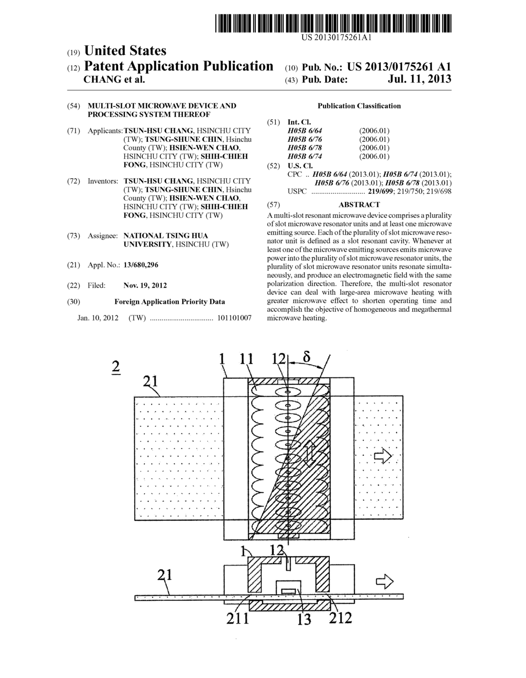 MULTI-SLOT MICROWAVE DEVICE AND PROCESSING SYSTEM THEREOF - diagram, schematic, and image 01