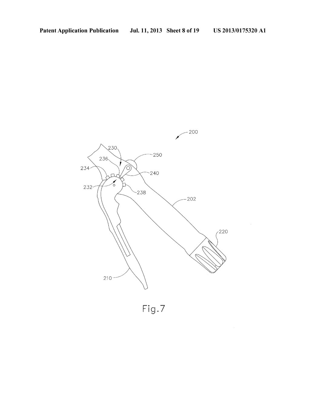 RATCHETING FEATURE ON TISSUE STAPLE TRIGGER TO PREVENT PREMATURE JAW     OPENING - diagram, schematic, and image 09