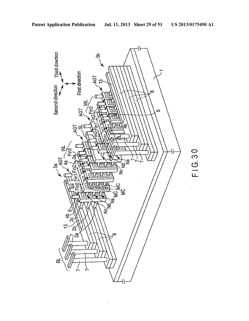 NONVOLATILE SEMICONDUCTOR MEMORY DEVICE AND METHOD OF MANUFACTURING THE     SAME - diagram, schematic, and image 30