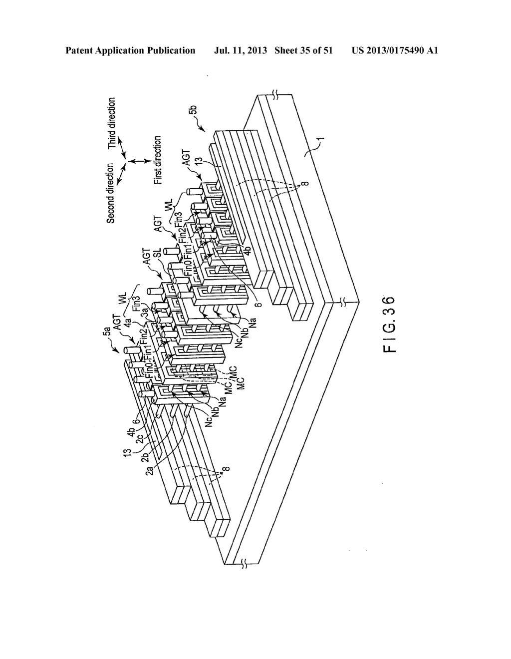 NONVOLATILE SEMICONDUCTOR MEMORY DEVICE AND METHOD OF MANUFACTURING THE     SAME - diagram, schematic, and image 36