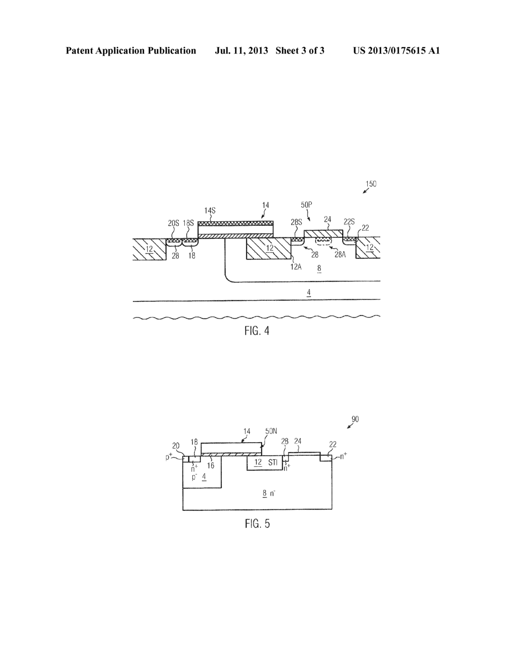 LDMOS Transistors For CMOS Technologies And An Associated Production     Method - diagram, schematic, and image 04