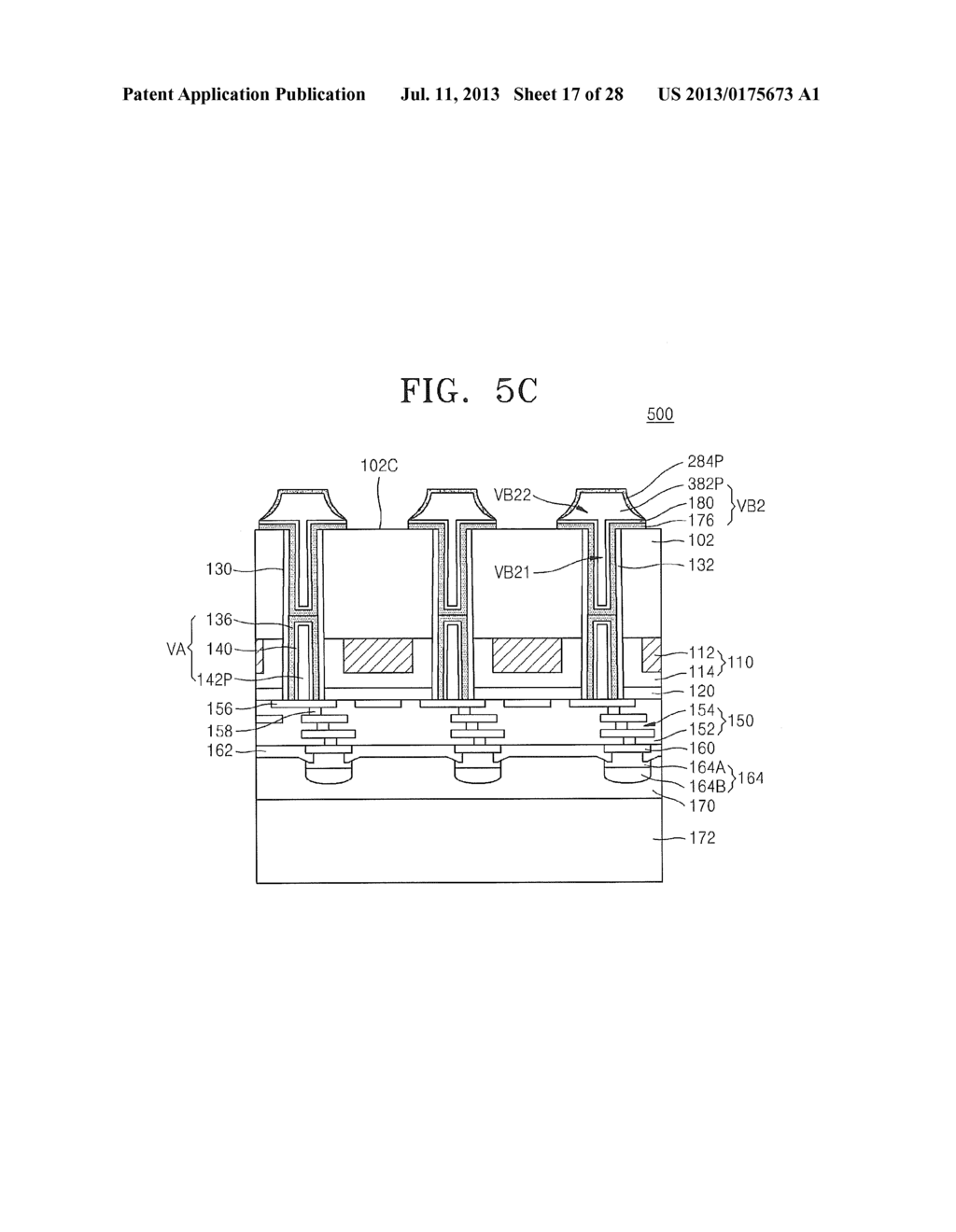 INTEGRATED CIRCUIT DEVICES INCLUDING THROUGH-SILICON-VIAS HAVING INTEGRAL     CONTACT PADS - diagram, schematic, and image 18