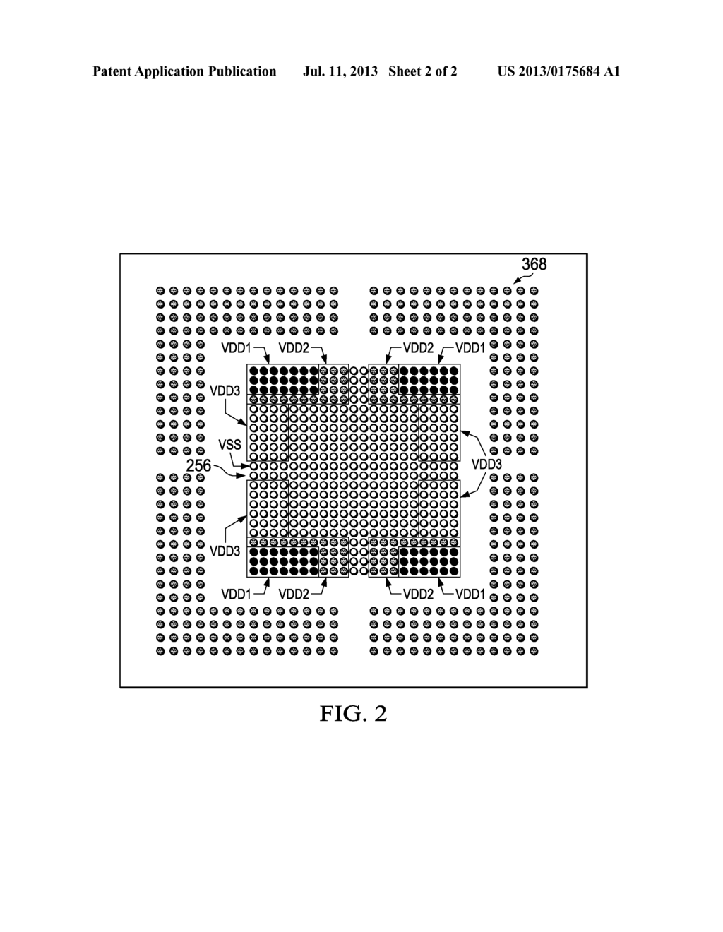 Integrated Circuit Packaging With Ball Grid Array Having Differential     Pitch To Enhance Thermal Performance - diagram, schematic, and image 03