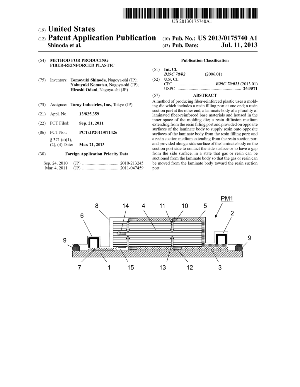 METHOD FOR PRODUCING FIBER-REINFORCED PLASTIC - diagram, schematic, and image 01