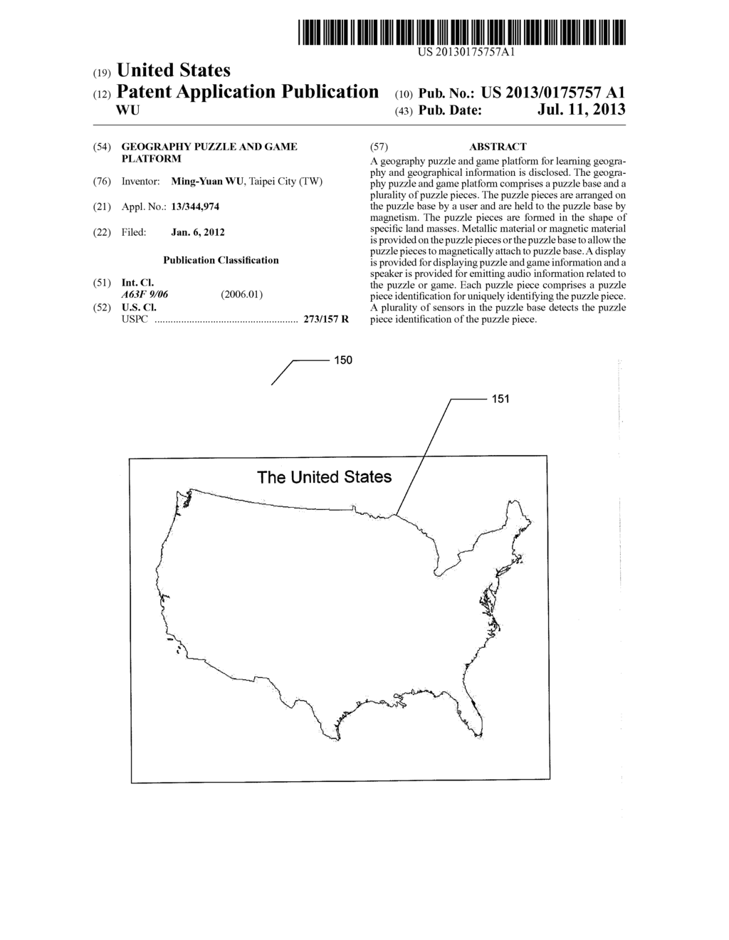 GEOGRAPHY PUZZLE AND GAME PLATFORM - diagram, schematic, and image 01