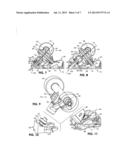 Skateboard truck and caster with suspension mechanism diagram and image