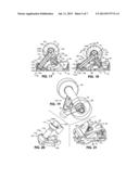 Skateboard truck and caster with suspension mechanism diagram and image