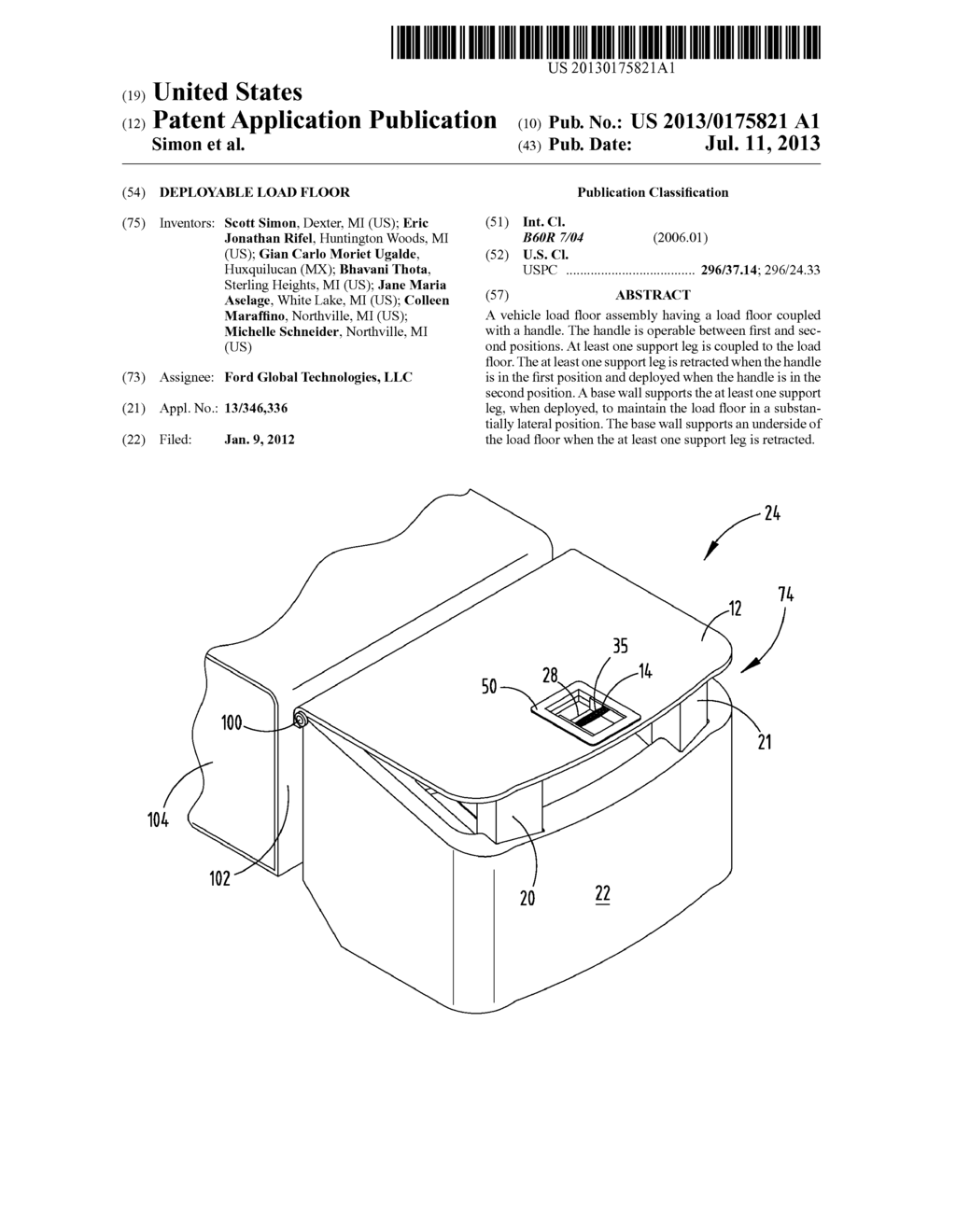 DEPLOYABLE LOAD FLOOR - diagram, schematic, and image 01