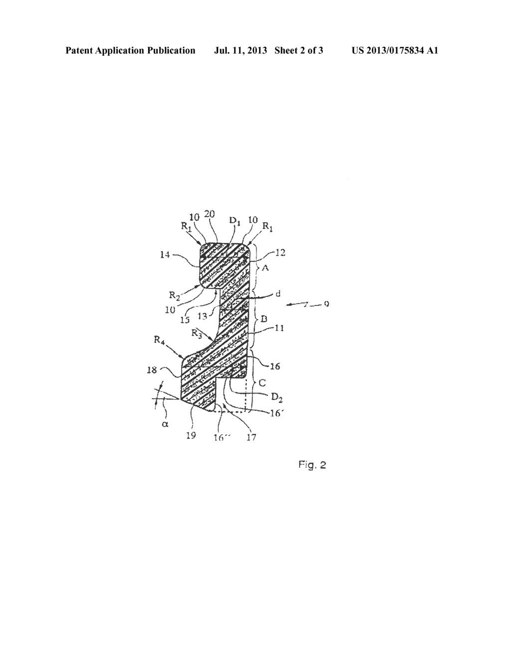 Profile For Fastening A Cover On A Vehicular Seat Headrest - diagram, schematic, and image 03