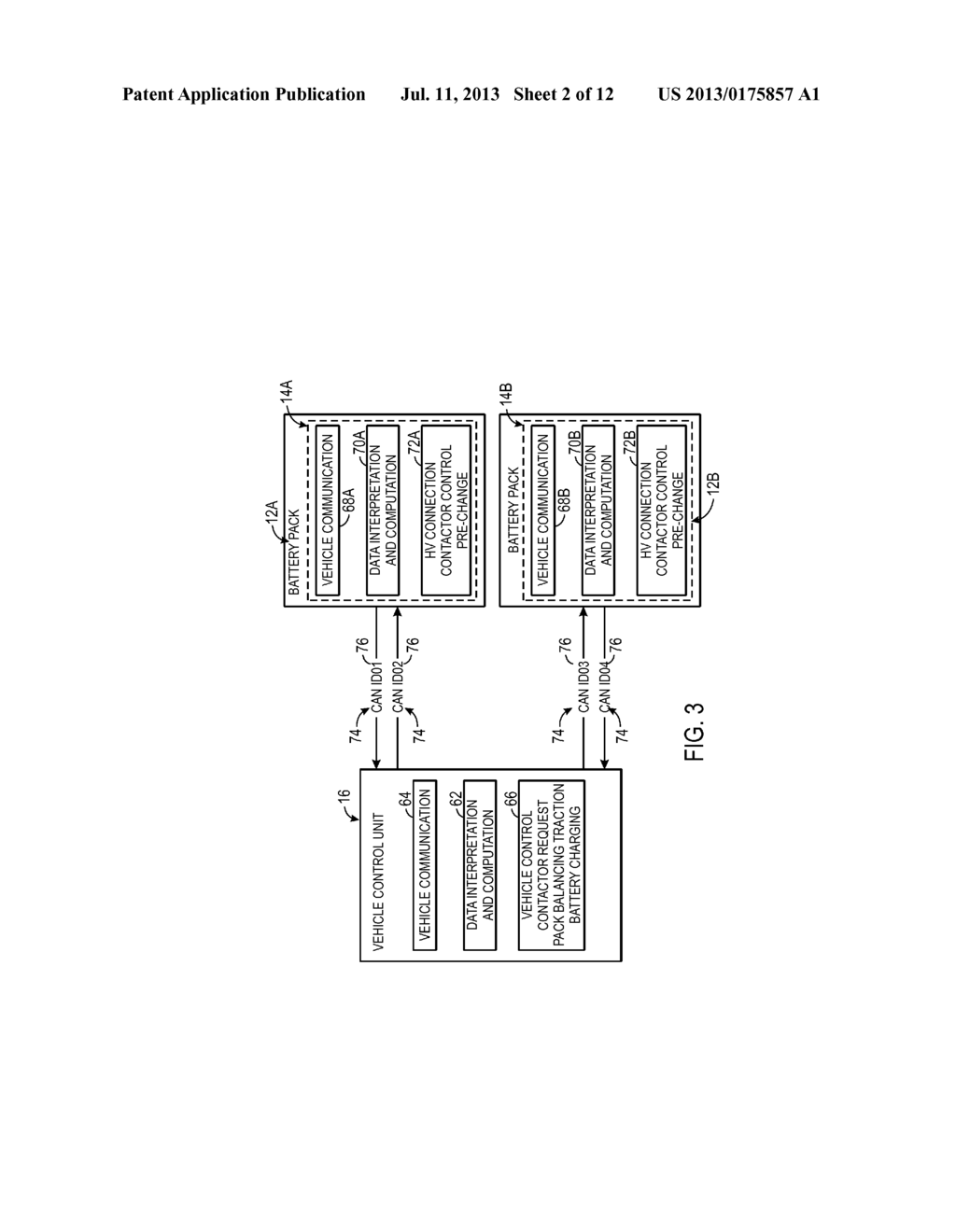 PRE-CHARGING VEHICLE BUS USING PARALLEL BATTERY PACKS - diagram, schematic, and image 03