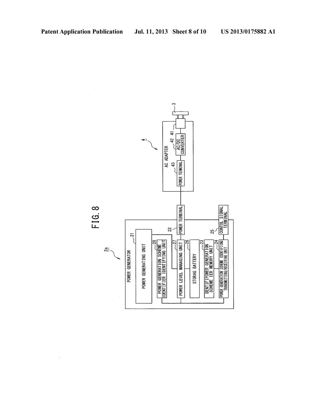 POWER GENERATOR, PORTABLE DEVICE, POWER GENERATION SCHEME IDENTIFYING     SYSTEM, AND POWER GENERATION SCHEME IDENTIFYING METHOD - diagram, schematic, and image 09