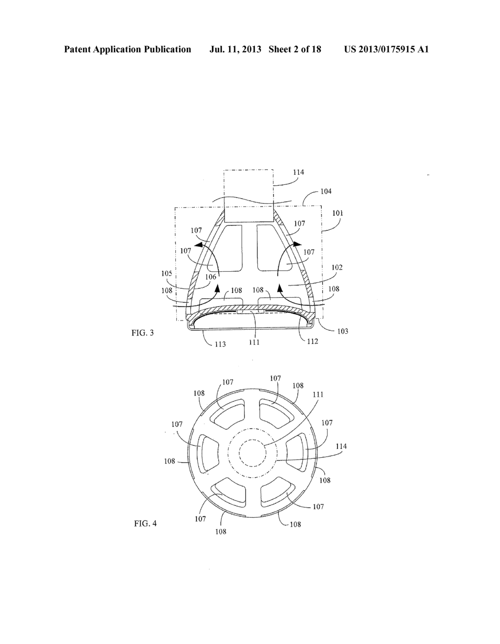 ELECTRIC LUMINOUS BODY HAVING HEAT DISSIPATER WITH AXIAL AND RADIAL AIR     APERTURE - diagram, schematic, and image 03