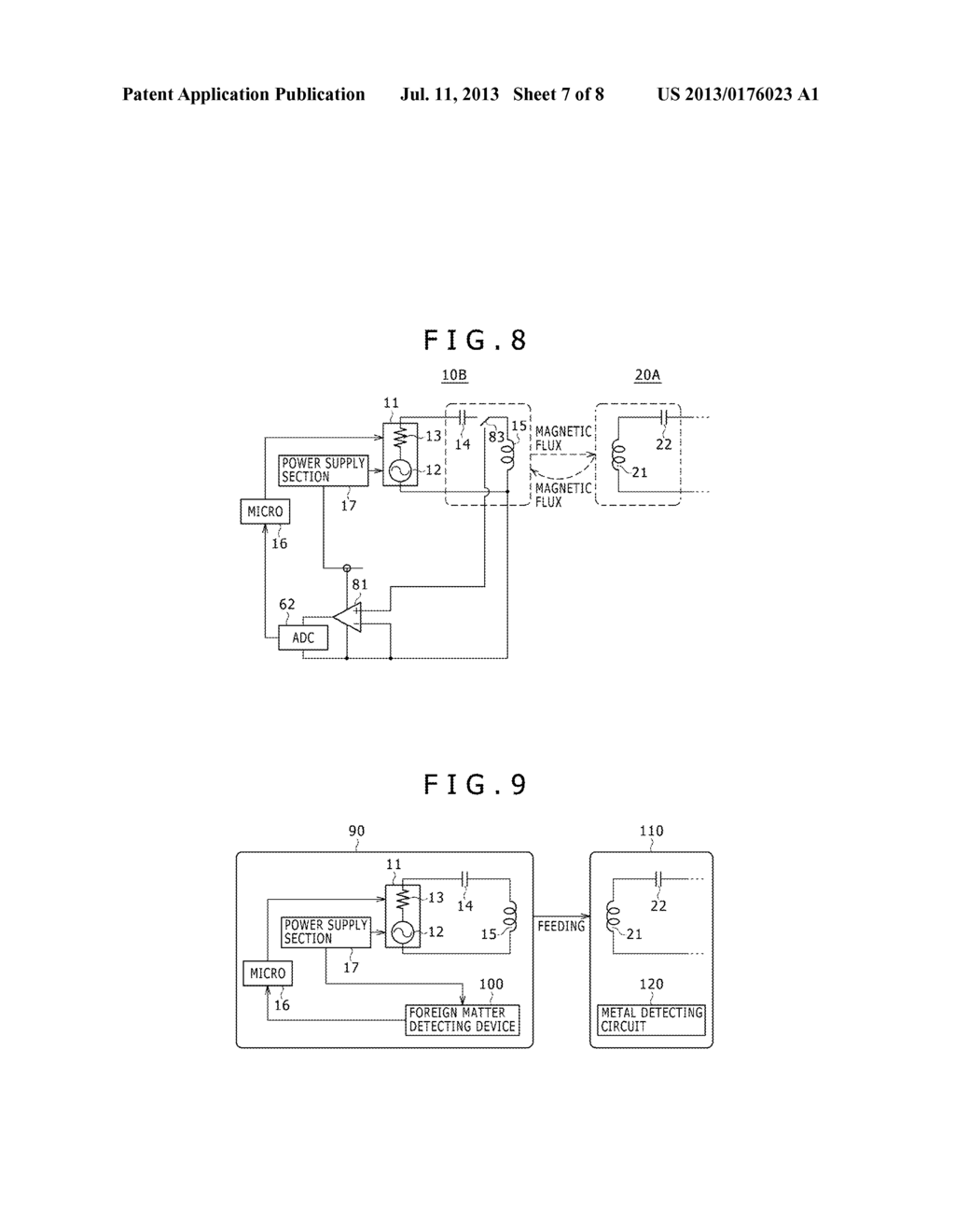 DETECTING DEVICE, DETECTING SYSTEM, POWER TRANSMITTING DEVICE, NONCONTACT     POWER TRANSMISSION SYSTEM, AND DETECTING METHOD - diagram, schematic, and image 08