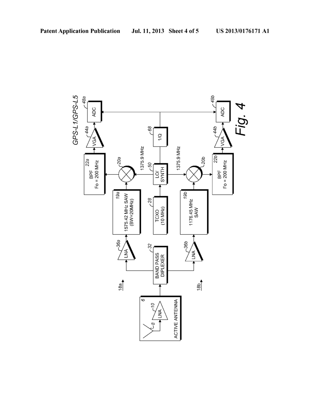 GNSS SUPERBAND ASIC AND METHOD WITH SIMULTANEOUS MULTI-FREQUENCY DOWN     CONVERSION - diagram, schematic, and image 05