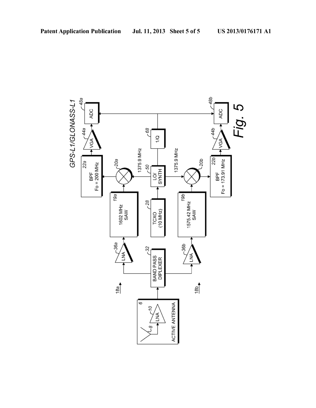 GNSS SUPERBAND ASIC AND METHOD WITH SIMULTANEOUS MULTI-FREQUENCY DOWN     CONVERSION - diagram, schematic, and image 06