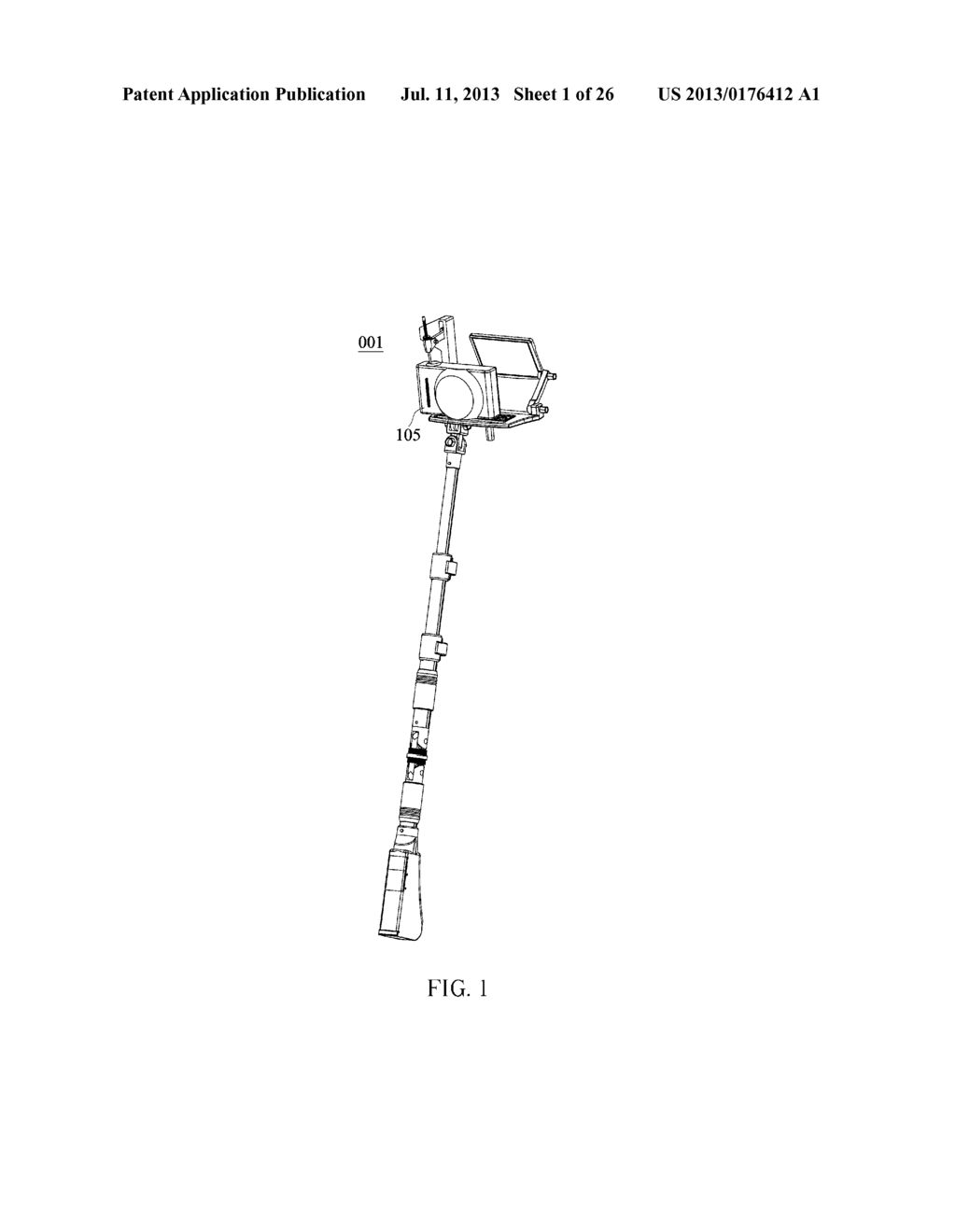 DEVICE AND METHOD FOR SINGLE-HANDEDLY SELF-PHOTOGRAPHING - diagram, schematic, and image 02