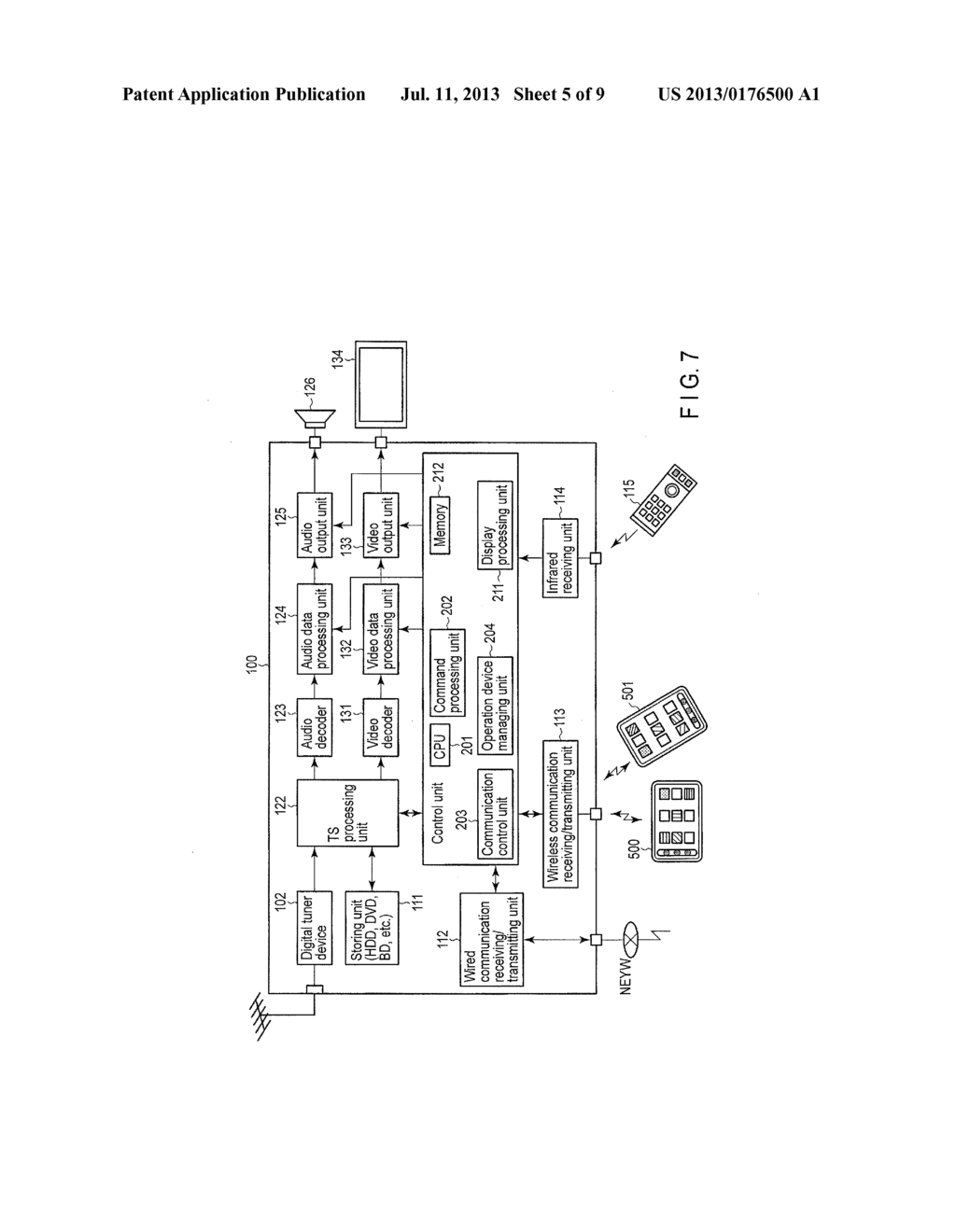 MOBILE TERMINAL, TELEVISION RECEIVER, AND COMMUNICATION SYSTEM INCLUDING     THE MOBILE TERMINAL AND THE TELEVISION RECEIVER - diagram, schematic, and image 06