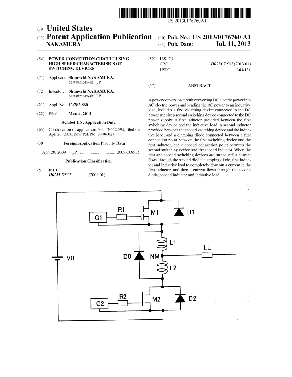 POWER CONVERTION CIRCUIT USING HIGH-SPEED CHARACTERISICS OF SWITCHING     DEVICES - diagram, schematic, and image 01