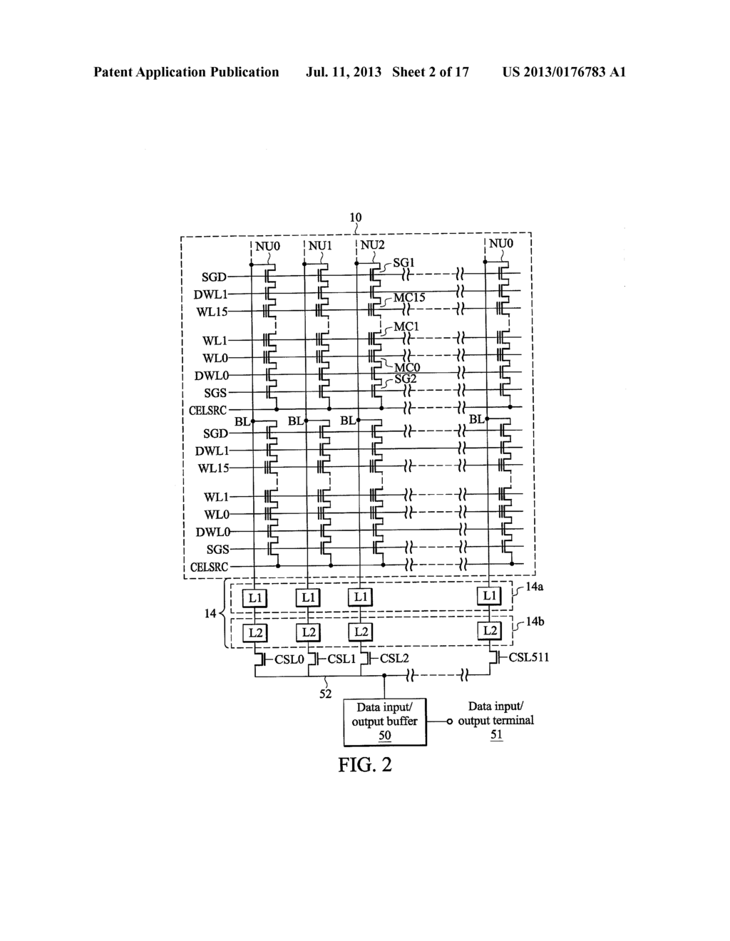 NONVOLATILE SEMICONDUCTOR MEMORY DEVICE AND WRITE-IN METHOD THEREOF - diagram, schematic, and image 03