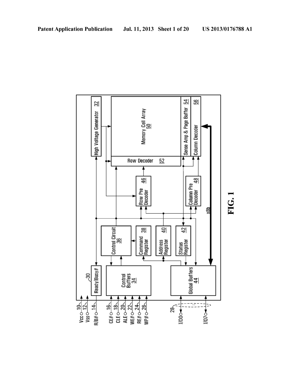 DEVICE SELECTION SCHEMES IN MULTI CHIP PACKAGE NAND FLASH MEMORY SYSTEM - diagram, schematic, and image 02