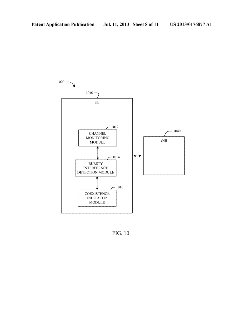 DETECTING BURSTY INTERFERENCE TO TRIGGER A COEXISTENCE INDICATION - diagram, schematic, and image 09