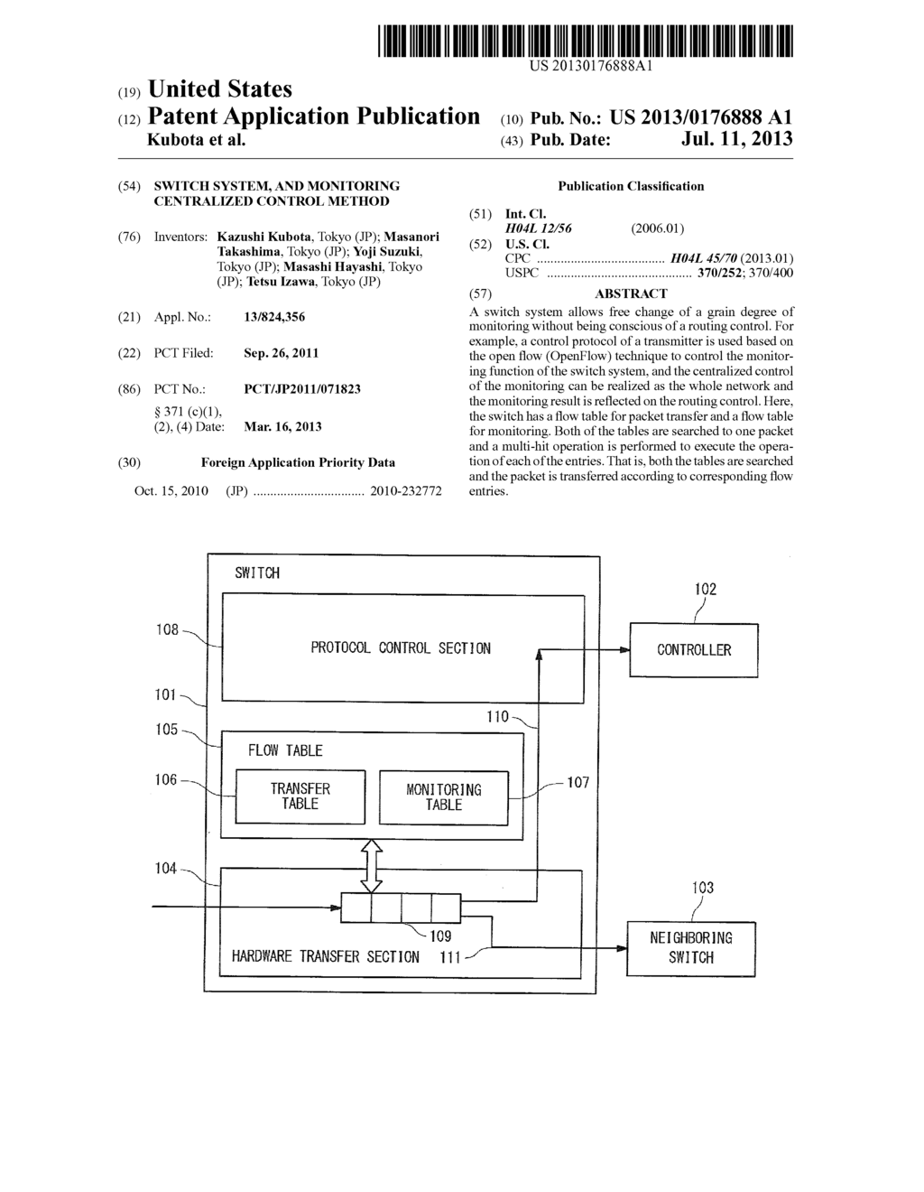 SWITCH SYSTEM, AND MONITORING CENTRALIZED CONTROL METHOD - diagram, schematic, and image 01