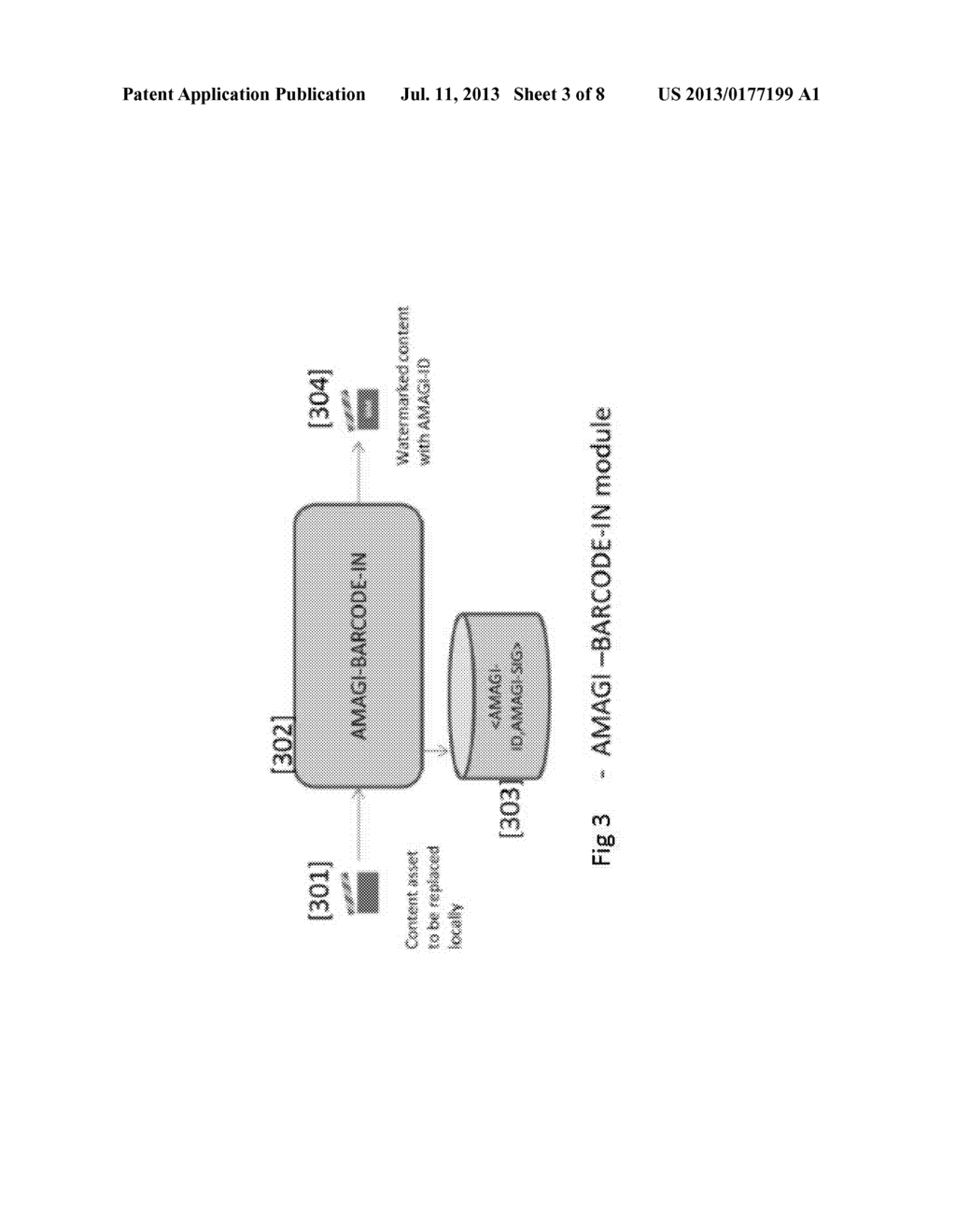 SYSTEM AND METHOD FOR SEAMLESS CONTENT INSERTION ON NETWORK CONTENT USING     AUDIO-VIDEO FINGERPRINTING AND WATERMARKING - diagram, schematic, and image 04