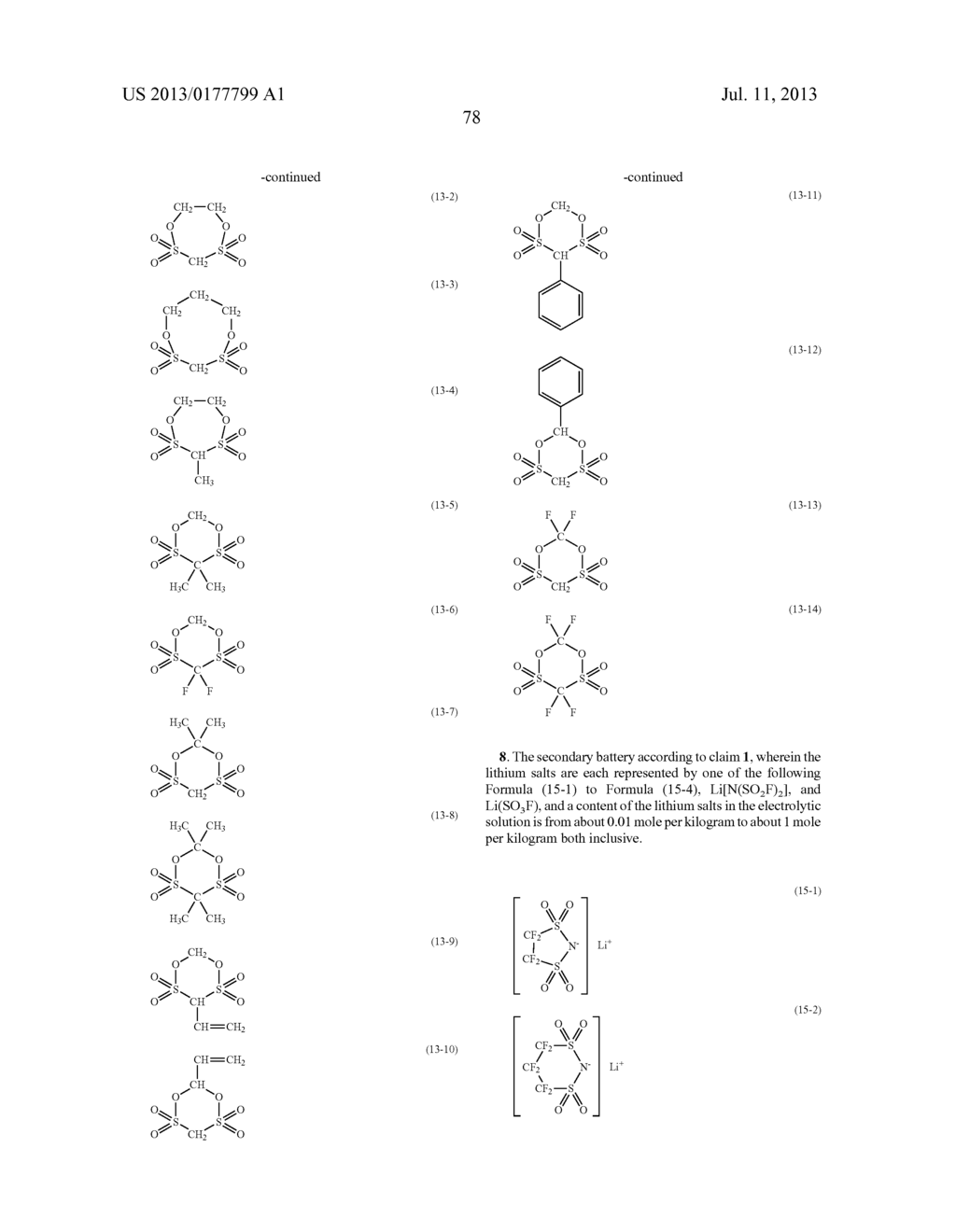 ELECTROLYTIC SOLUTION, SECONDARY BATTERY, BATTERY PACK, ELECTRIC VEHICLE,     ELECTRIC POWER STORAGE SYSTEM, ELECTRIC POWER TOOL, AND ELECTRONIC     APPARATUS - diagram, schematic, and image 85