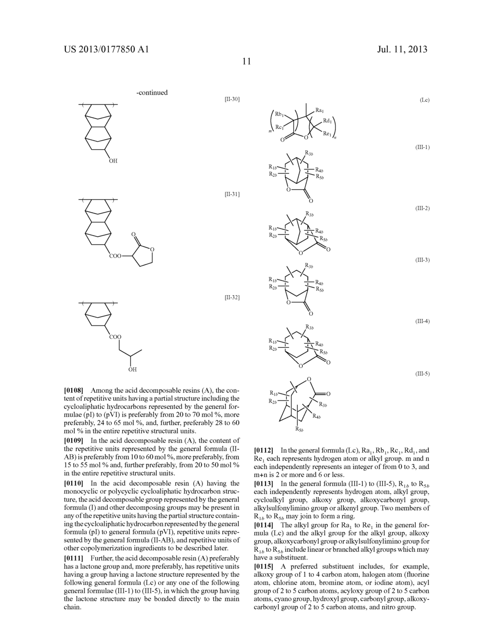 POSITIVE TYPE RESIST COMPOSITION FOR USE IN LIQUID IMMERSION EXPOSURE AND     A METHOD OF FORMING THE PATTERN USING THE SAME - diagram, schematic, and image 13