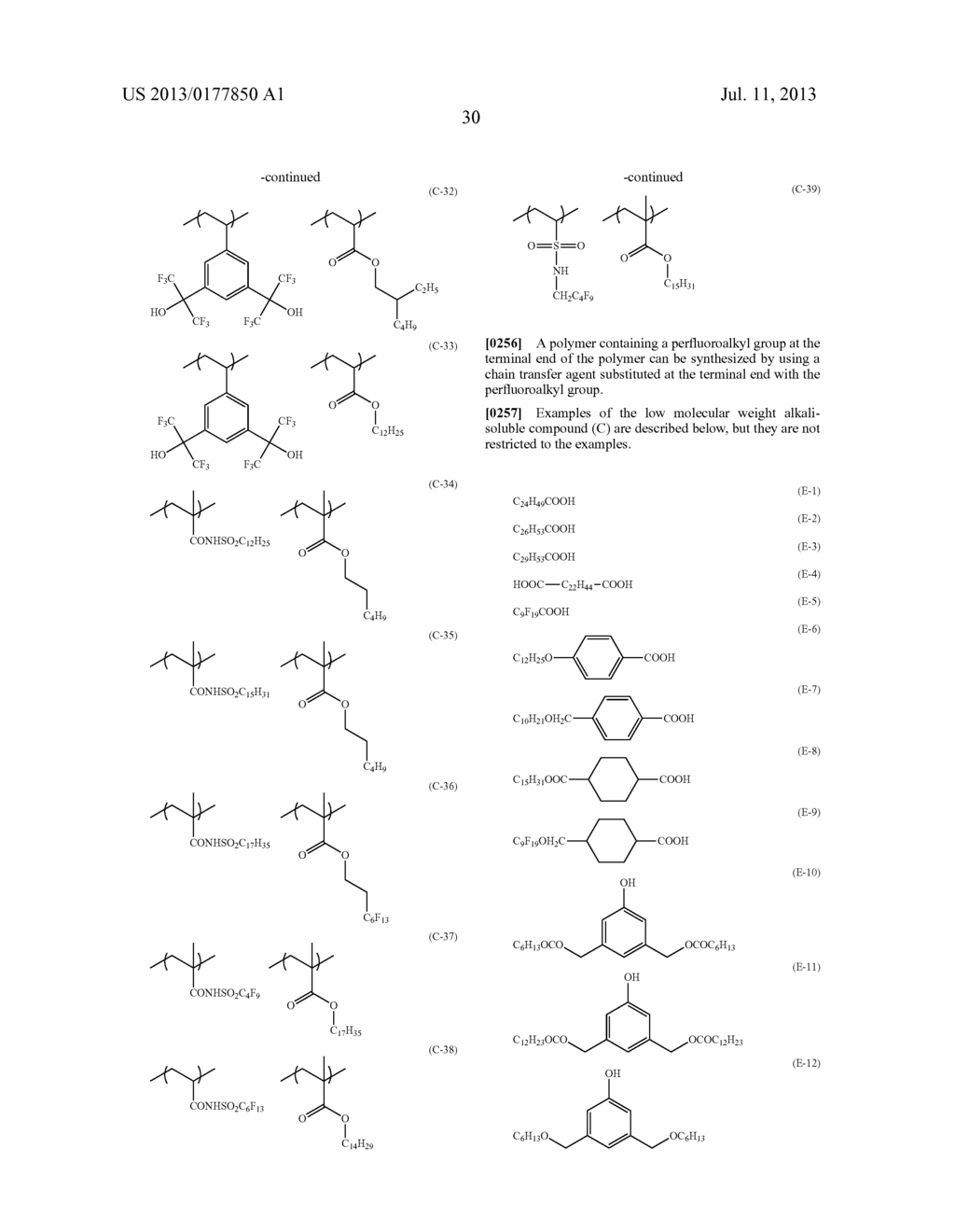 POSITIVE TYPE RESIST COMPOSITION FOR USE IN LIQUID IMMERSION EXPOSURE AND     A METHOD OF FORMING THE PATTERN USING THE SAME - diagram, schematic, and image 32