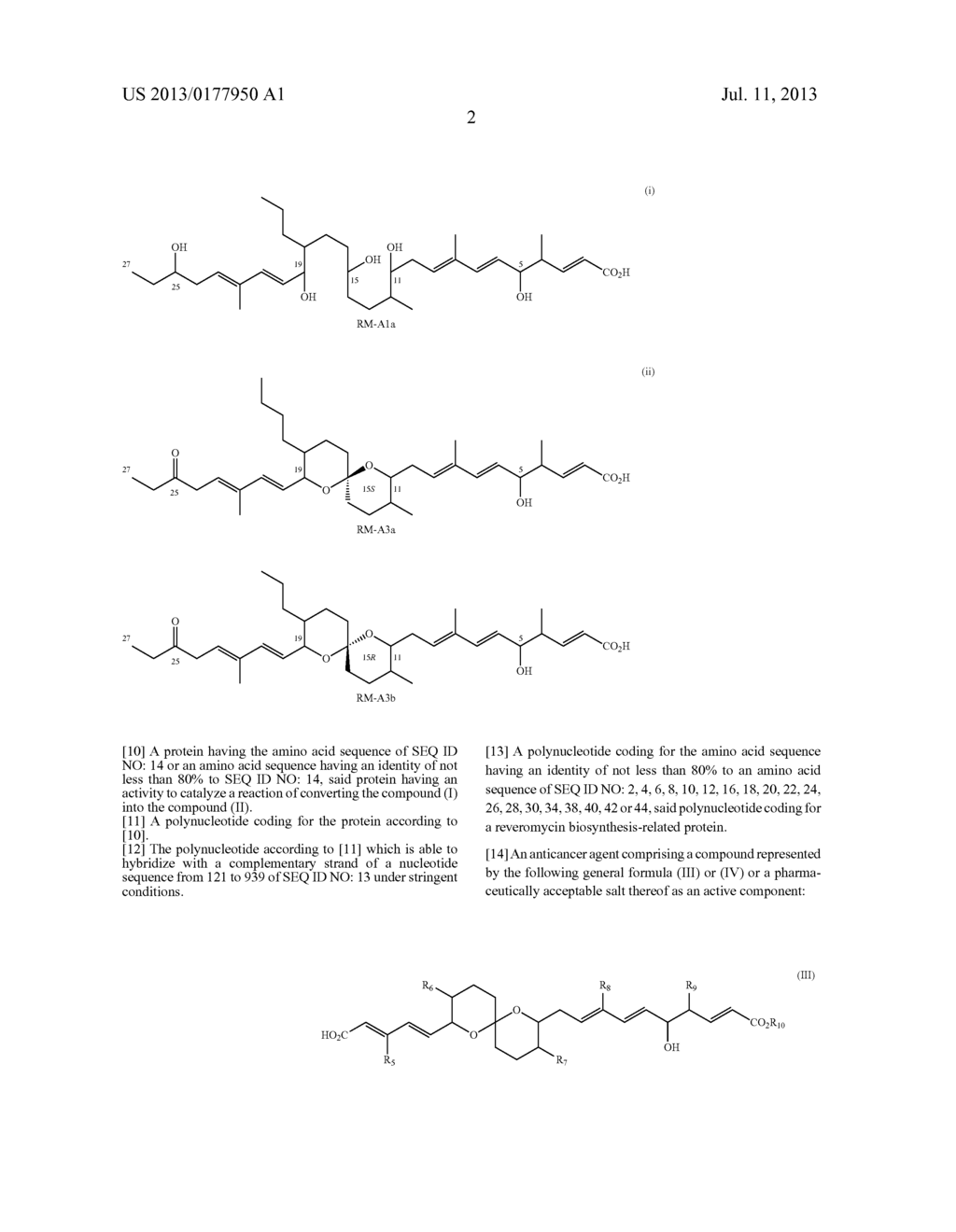 PROCESS FOR PRODUCING REVEROMYCIN A OR A SYNTHETIC INTERMEDIATE THEREOF,     PROCESS FOR PRODUCING COMPOUNDS CONTAINING A SPIROKETAL RING AND NOVEL     ANTINEOPLASTICS, FUNGICIDES AND THERAPEUTIC AGENTS FOR BONE DISORDERS - diagram, schematic, and image 22