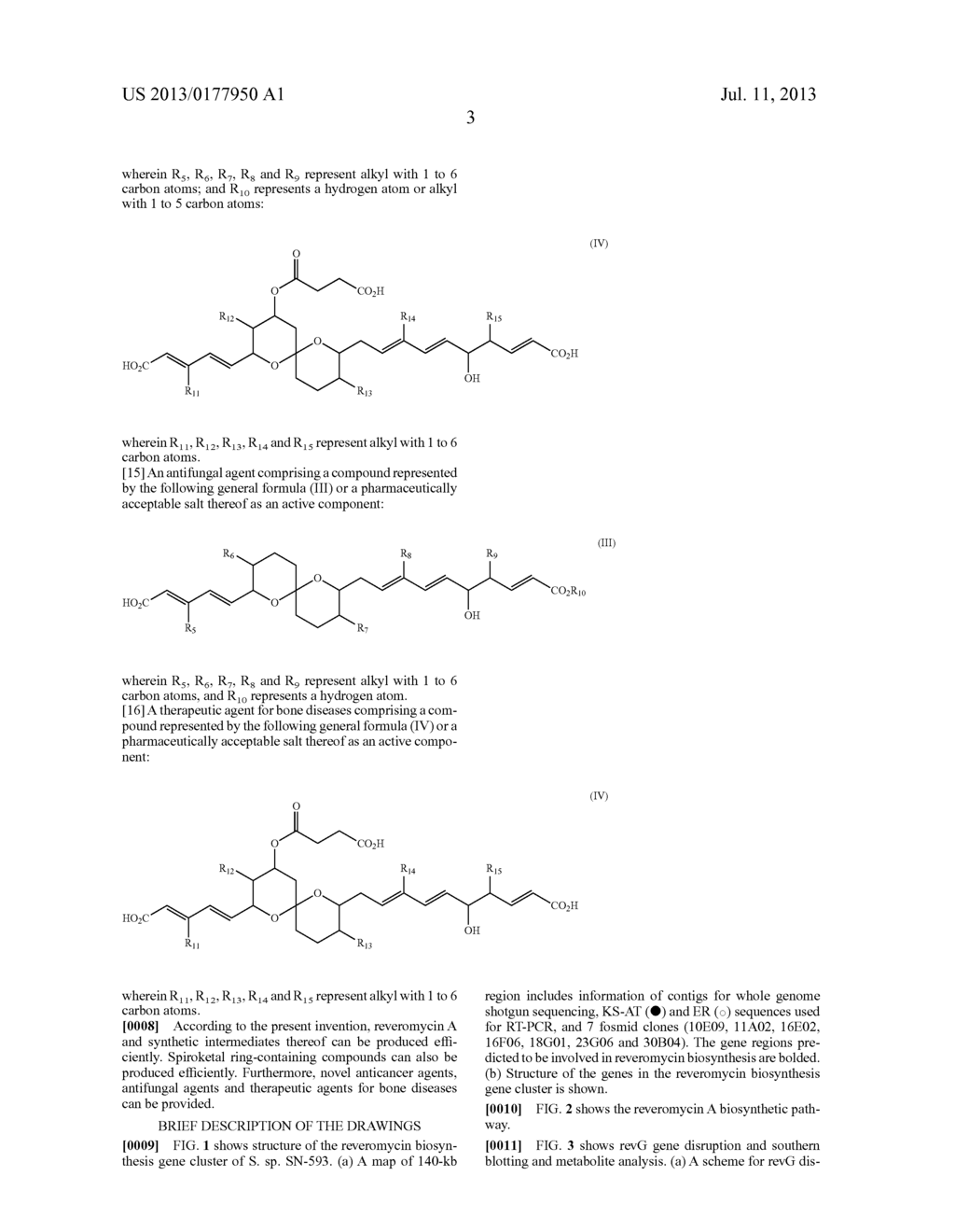 PROCESS FOR PRODUCING REVEROMYCIN A OR A SYNTHETIC INTERMEDIATE THEREOF,     PROCESS FOR PRODUCING COMPOUNDS CONTAINING A SPIROKETAL RING AND NOVEL     ANTINEOPLASTICS, FUNGICIDES AND THERAPEUTIC AGENTS FOR BONE DISORDERS - diagram, schematic, and image 23