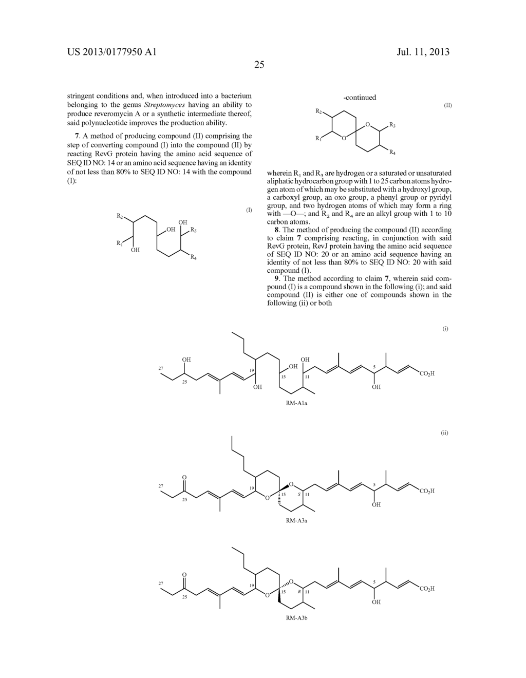 PROCESS FOR PRODUCING REVEROMYCIN A OR A SYNTHETIC INTERMEDIATE THEREOF,     PROCESS FOR PRODUCING COMPOUNDS CONTAINING A SPIROKETAL RING AND NOVEL     ANTINEOPLASTICS, FUNGICIDES AND THERAPEUTIC AGENTS FOR BONE DISORDERS - diagram, schematic, and image 45