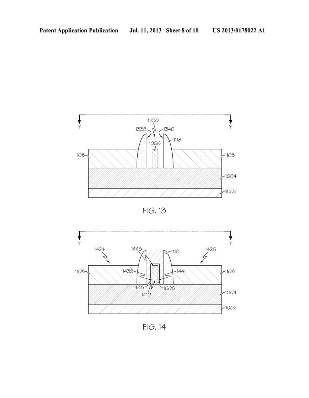 METHOD FOR FABRICATING TRANSISTOR WITH RECESSED CHANNEL AND RAISED     SOURCE/DRAIN - diagram, schematic, and image 09