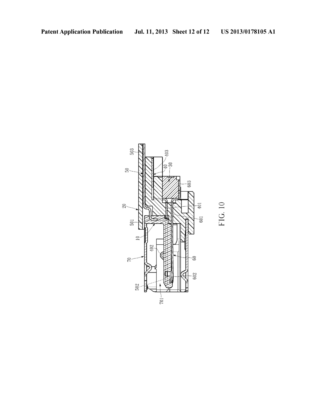 ELECTRICAL CONNECTOR AND ASSEMBLING METHOD THEREOF - diagram, schematic, and image 13