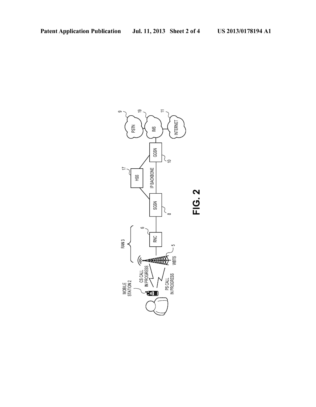 MANAGING A PACKET SERVICE CALL WITHIN MOBILE COMMUNICATIONS USER EQUIPMENT - diagram, schematic, and image 03