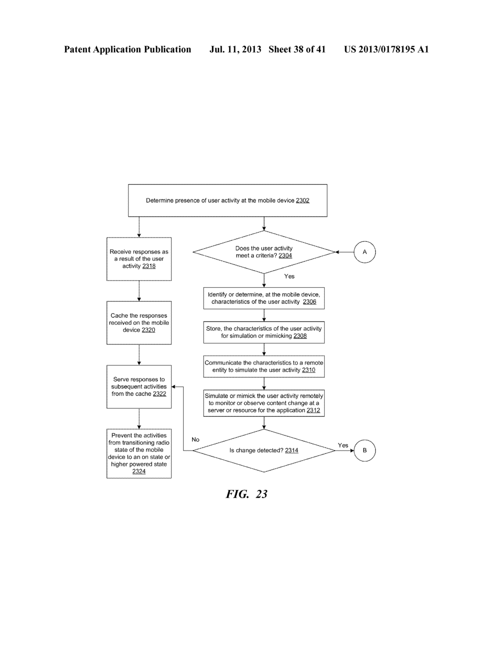 DETECTION AND MANAGEMENT OF USER INTERACTIONS WITH FOREGROUND APPLICATIONS     ON A MOBILE DEVICE IN DISTRIBUTED CACHING - diagram, schematic, and image 39