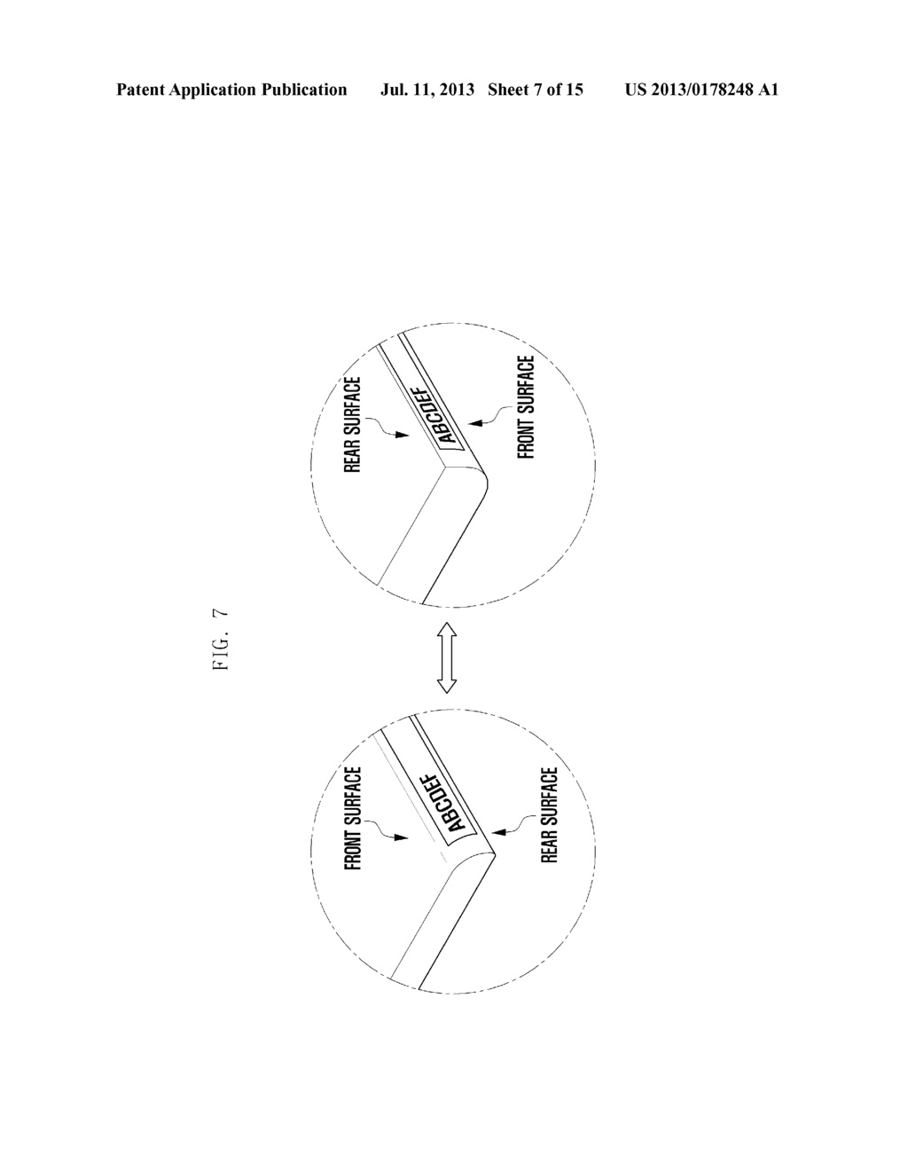 METHOD AND APPARATUS FOR PROVIDING EVENT OF PORTABLE DEVICE HAVING     FLEXIBLE DISPLAY UNIT - diagram, schematic, and image 08