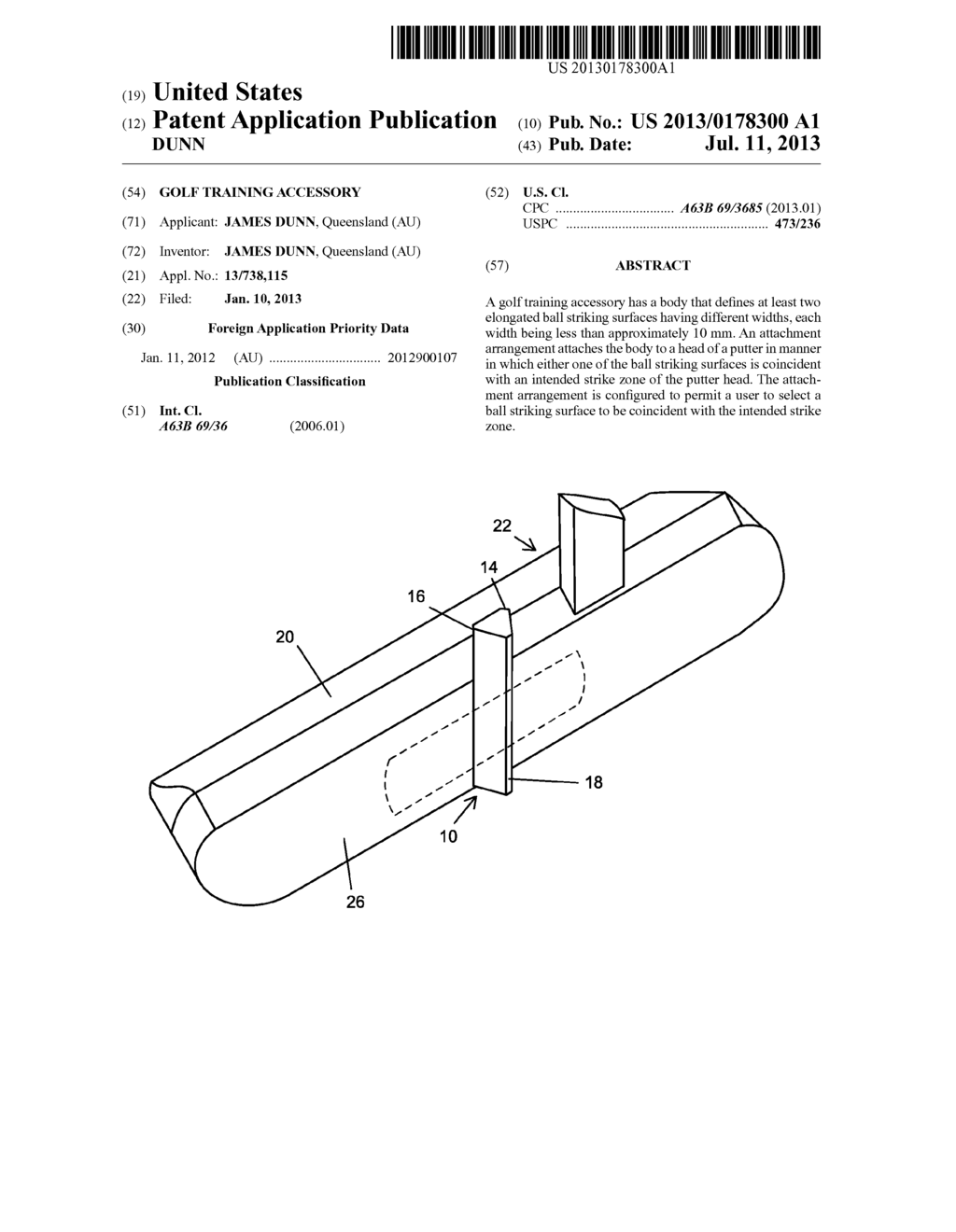 GOLF TRAINING ACCESSORY - diagram, schematic, and image 01