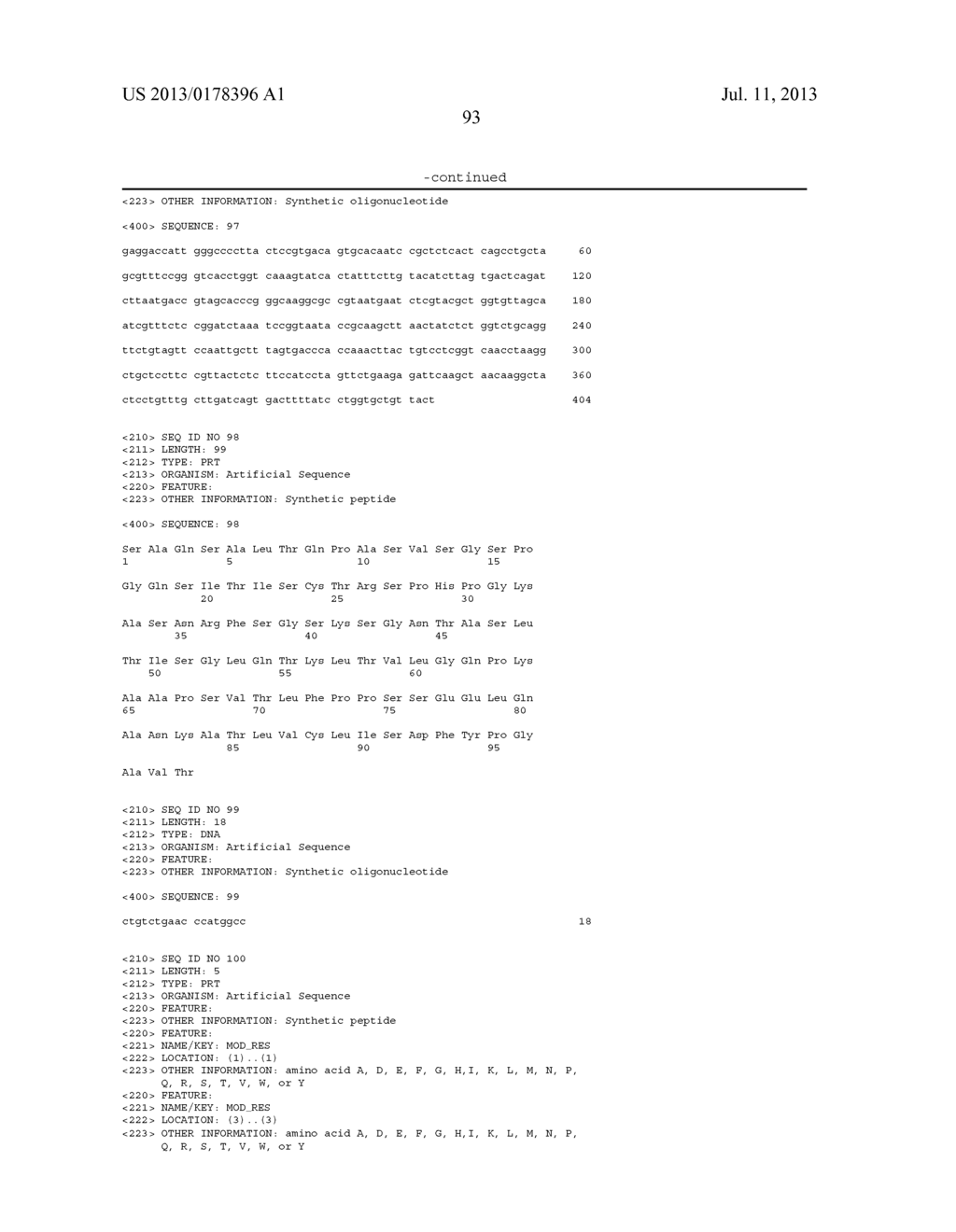 FOCUSED LIBRARIES OF GENETIC PACKAGES - diagram, schematic, and image 94